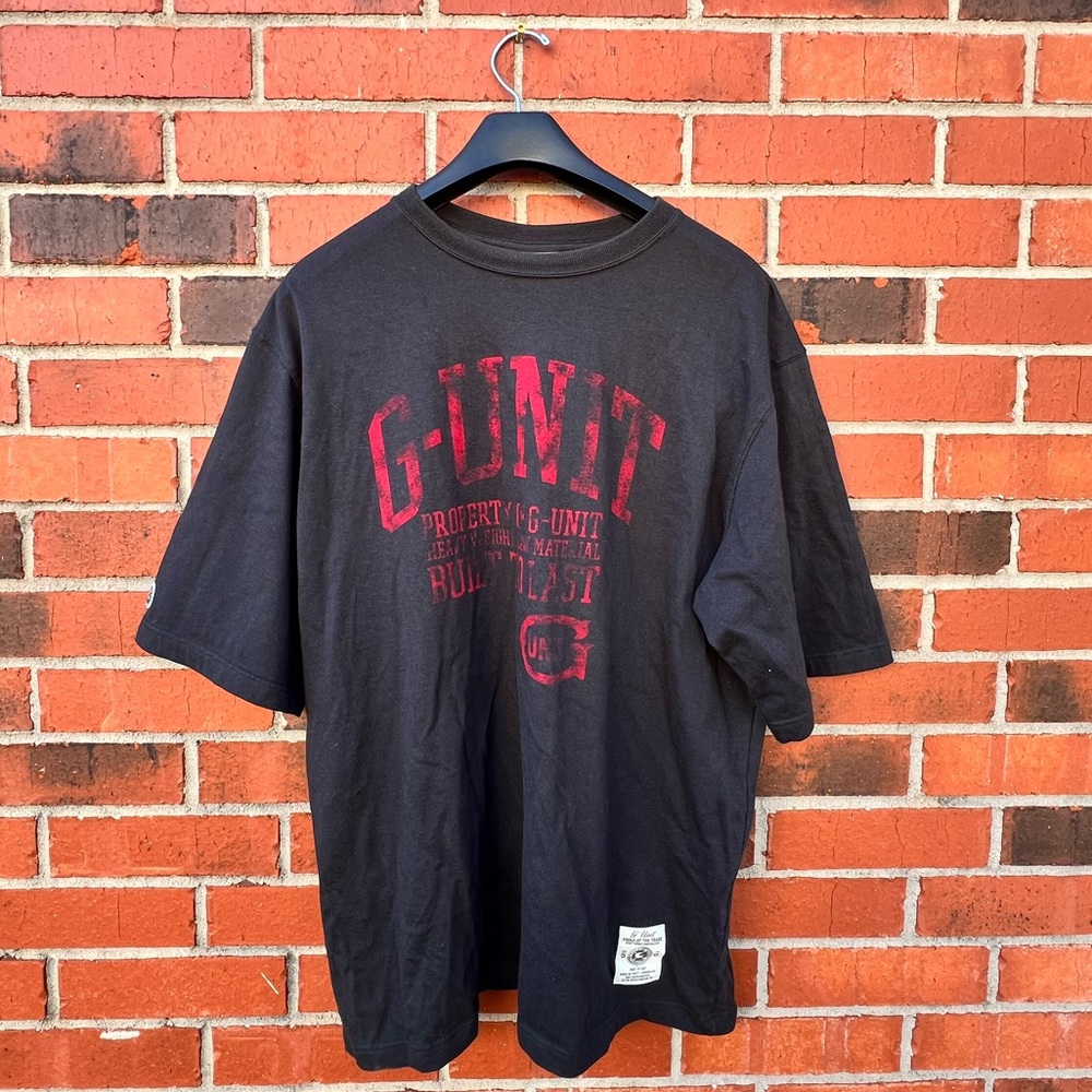 Vintage Y2K 2000’s G-Unit Dark Grey And Red Logo Hip Hop T-shirt Size XXL